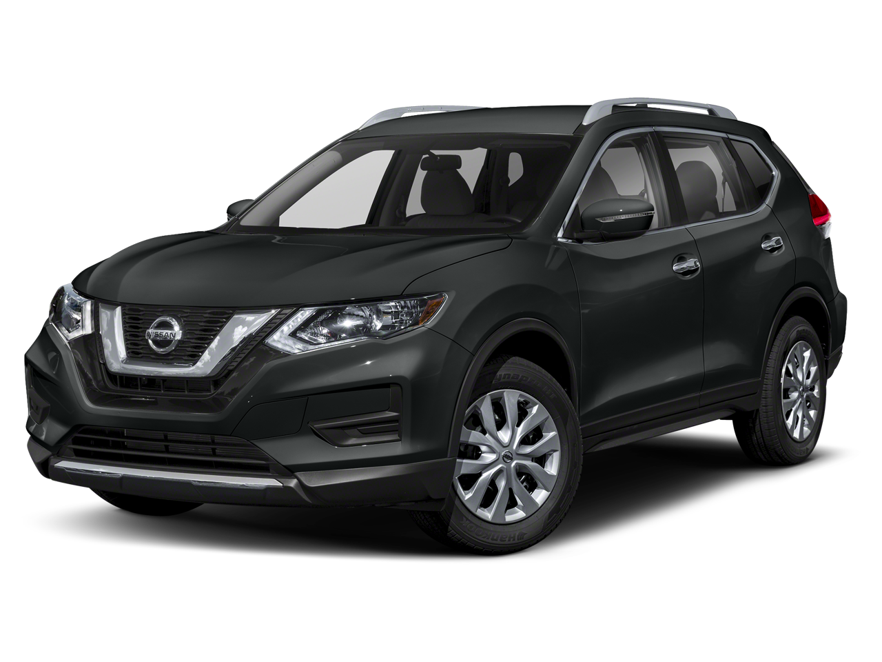 2017 Nissan Rogue SV in Magnetic Black — front three-quarter view