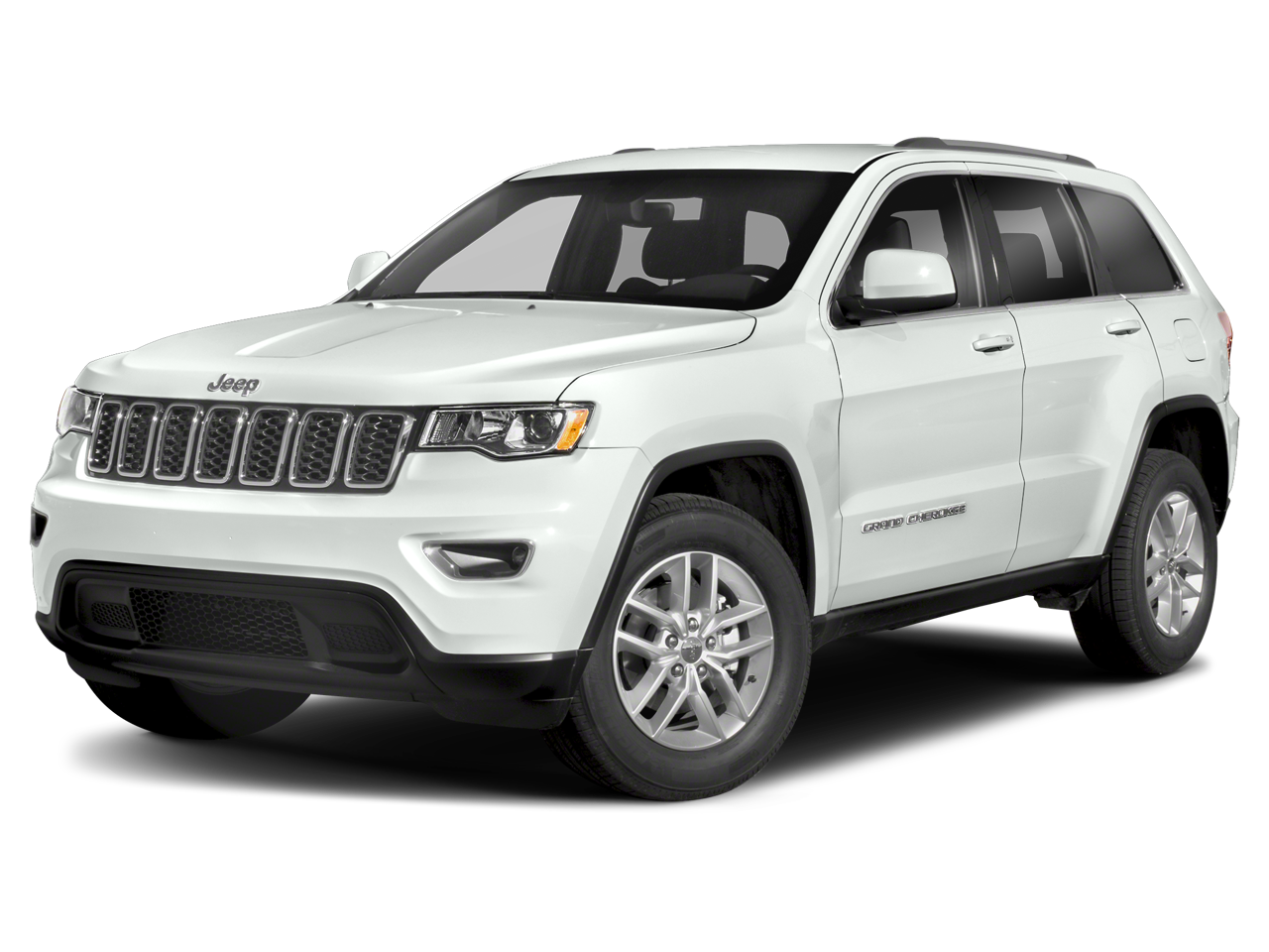 2018 Jeep Grand Cherokee Laredo E in Bright White Clearcoat — front three-quarter view