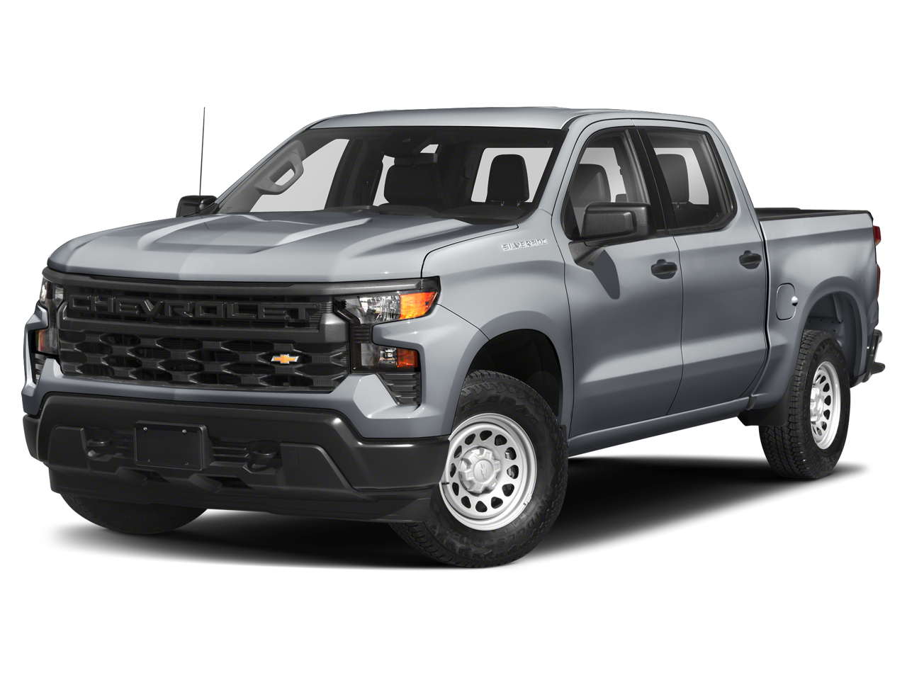 2024 Chevrolet Silverado 1500 RST in Sterling Gray Metallic — front three-quarter view
