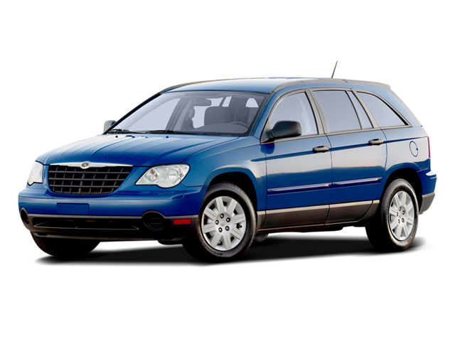 2008 Chrysler Pacifica Touring in Clearwater Blue Pc/Black Vinyl Top — front three-quarter view