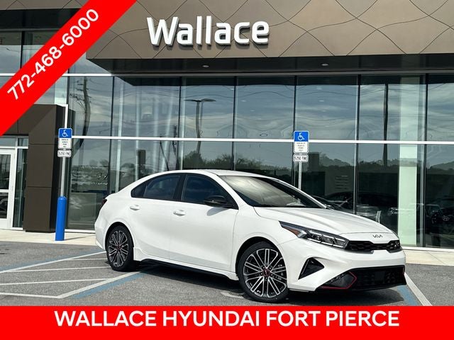2022 Kia Forte GT in Snow White Pearl — front three-quarter view