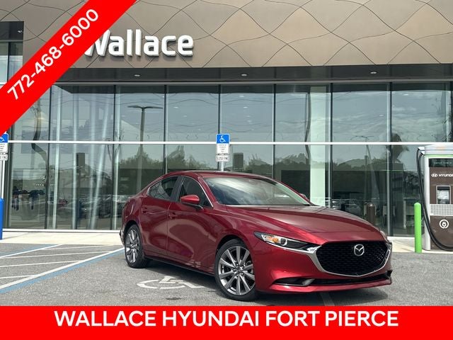 2019 Mazda Mazda3 Preferred in Soul Red Crystal Metallic — front three-quarter view