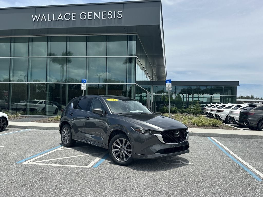 2024 Mazda Mazda CX-5 2.5 S Premium Plus Package in Machine Gray Metallic — front three-quarter view