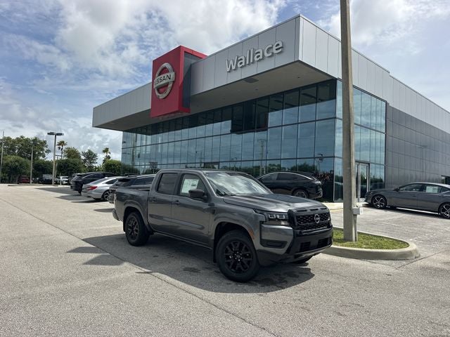 2026 Nissan Frontier SV in Gun Metallic — front three-quarter view