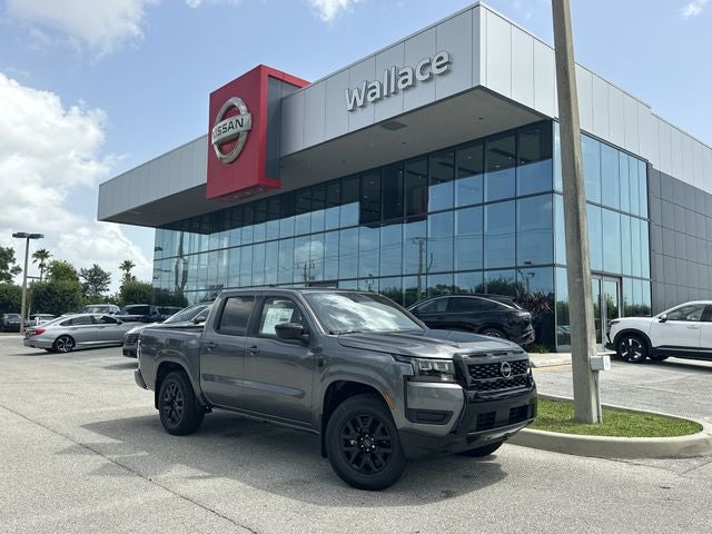 2026 Nissan Frontier SV in Gun Metallic — front three-quarter view