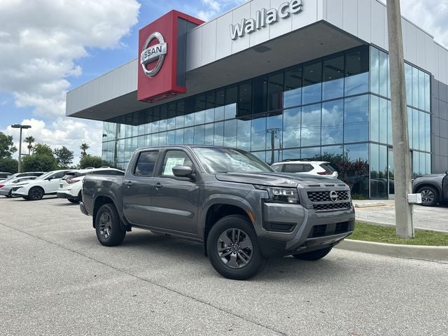 2026 Nissan Frontier SV in Gun Metallic — front three-quarter view