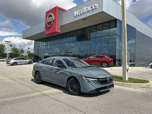 2026 Nissan Sentra SV in Atlantic Gray Metallic — front three-quarter view