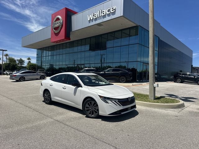 2026 Nissan Sentra SL in Aspen White Tricoat — front three-quarter view