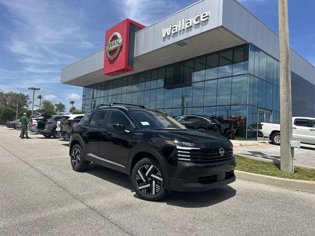2026 Nissan Kicks SV in Super Black — front three-quarter view