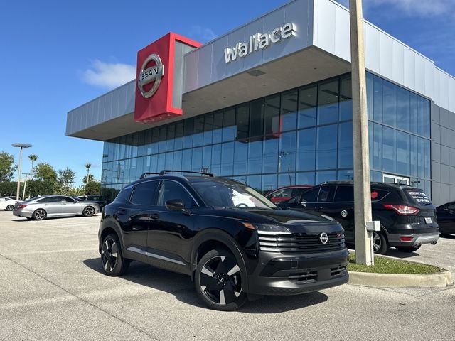 2026 Nissan Kicks SR in Super Black — front three-quarter view