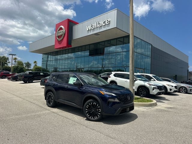 2026 Nissan Rogue Dark Armor in Deep Ocean Blue Pearl — front three-quarter view