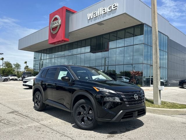 2026 Nissan Rogue SV in Super Black — front three-quarter view