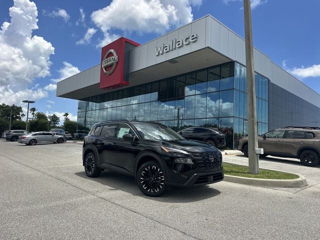 2026 Nissan Rogue Dark Armor in Super Black — front three-quarter view