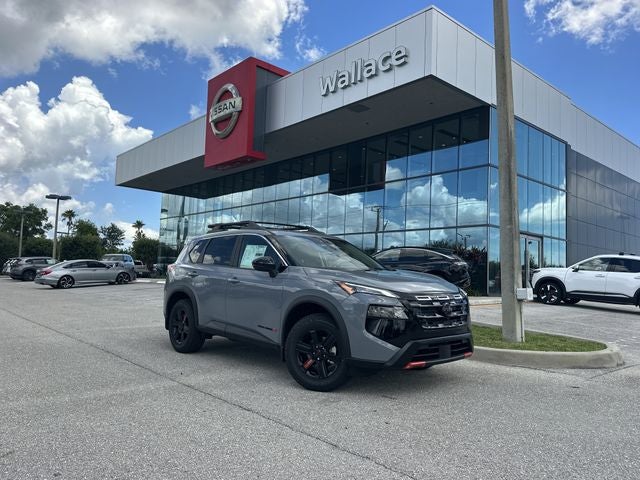 2026 Nissan Rogue Rock Creek in Boulder Gray Pearl — front three-quarter view