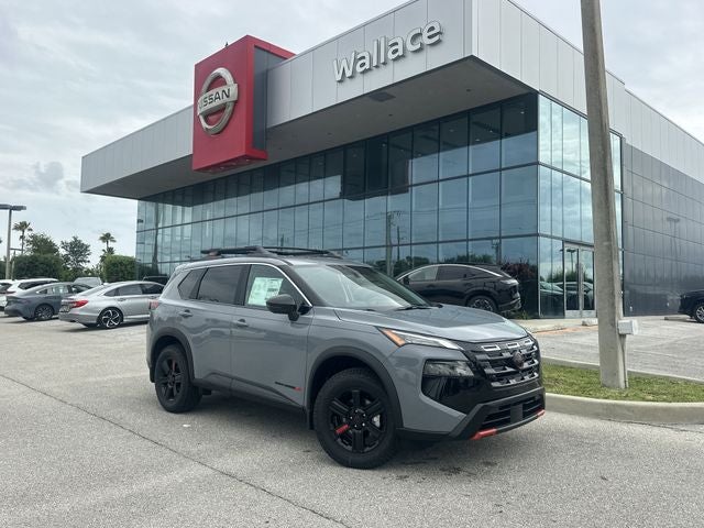 2026 Nissan Rogue Rock Creek in Boulder Gray Pearl — front three-quarter view