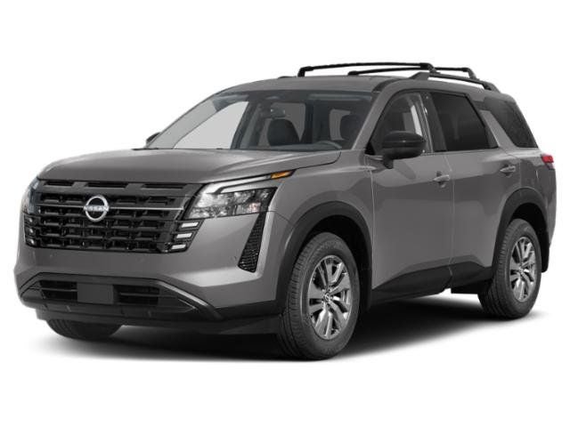 2026 Nissan Pathfinder SV in Gun Metallic — front three-quarter view