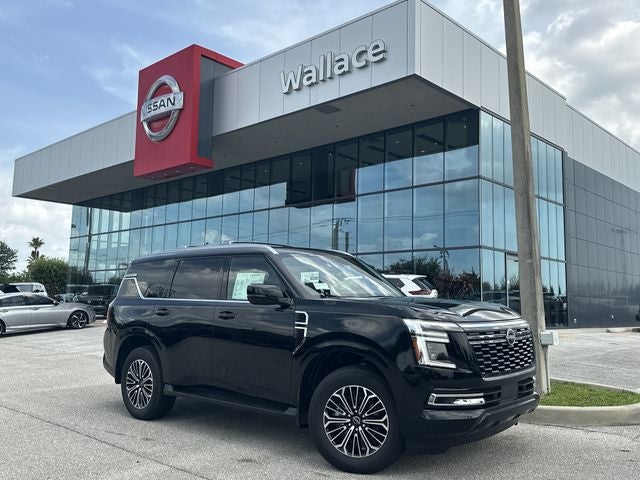2026 Nissan Armada SL in Super Black — front three-quarter view