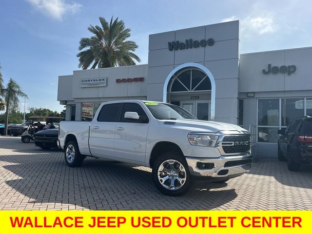 2022 RAM 1500 Big Horn/Lone Star in Bright White Clearcoat — front three-quarter view