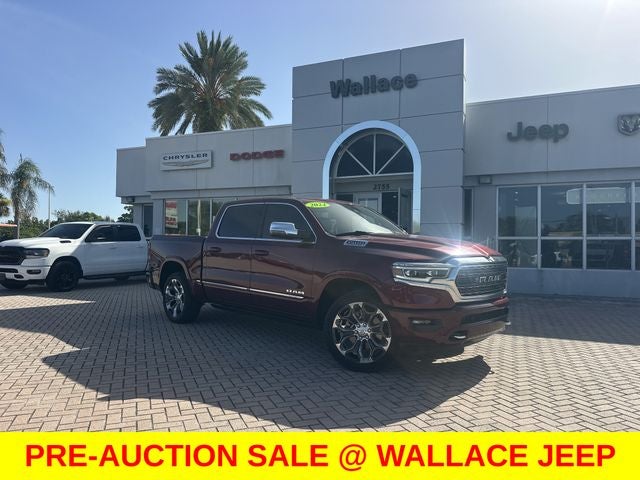 2024 RAM 1500 Limited in Delmonico Red Pearlcoat — front three-quarter view