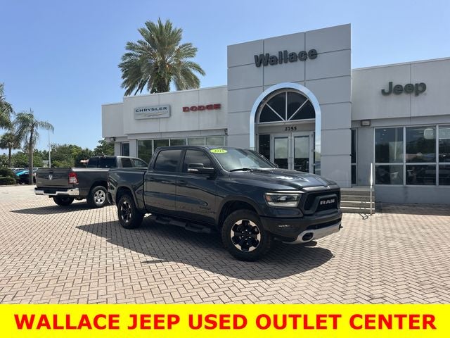 2019 RAM 1500 Rebel in Maximum Steel Metallic Clearcoat — front three-quarter view