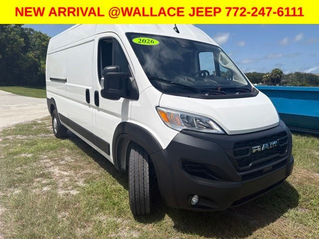 2026 RAM ProMaster 2500 High Roof in Bright White Clearcoat — front three-quarter view