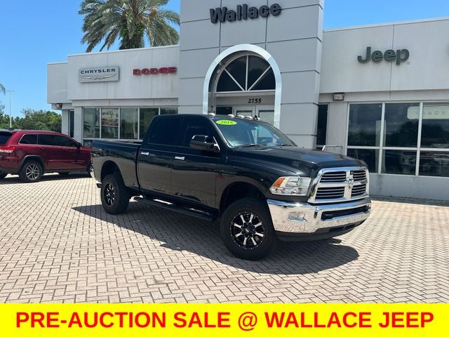 2018 RAM 2500 Big Horn in Brilliant Black Crystal Pearlcoat — front three-quarter view