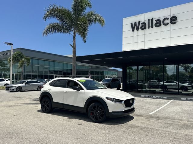 2021 Mazda Mazda CX-30 2.5 Turbo w/Premium Plus Package in Snowflake White Pearl Mica — front three-quarter view