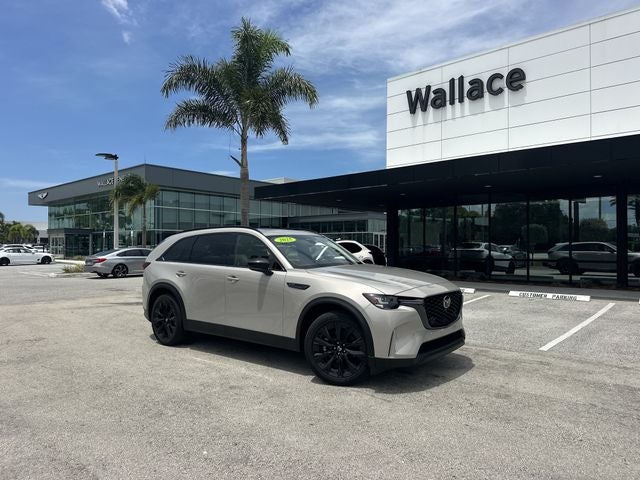 2025 Mazda Mazda CX-90 3.3 Turbo Premium in Platinum Quartz — front three-quarter view