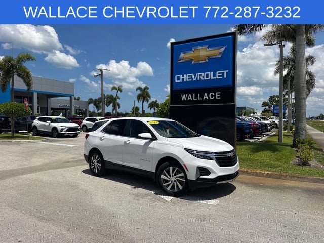 2023 Chevrolet Equinox LT in Summit White — front three-quarter view