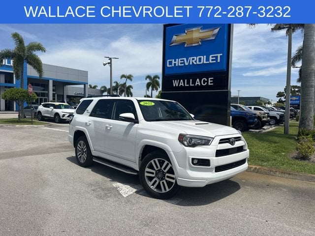 2022 Toyota 4Runner TRD Sport in White — front three-quarter view