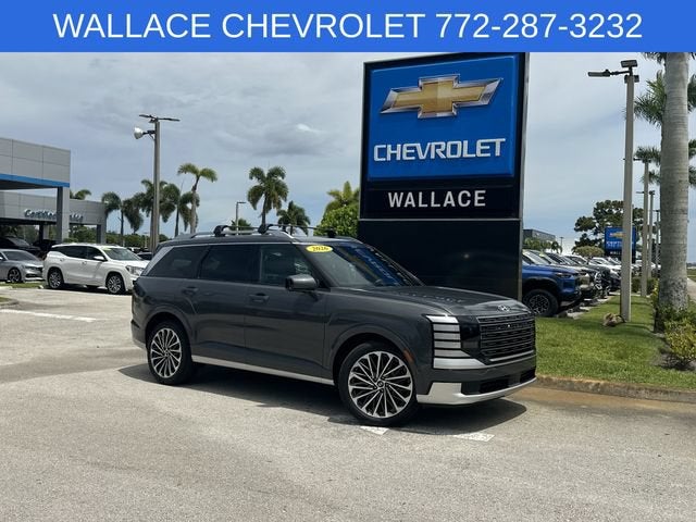 2026 Hyundai Palisade Calligraphy in Gray — front three-quarter view